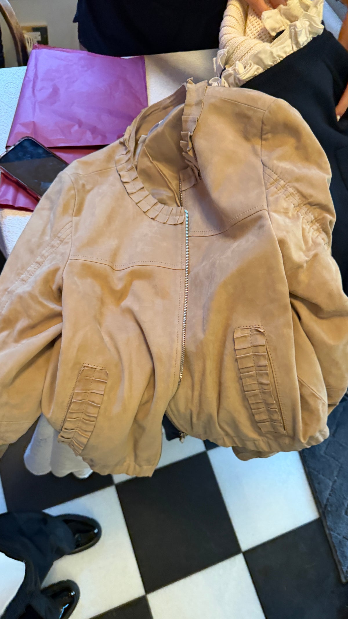 Suede Boss coat!