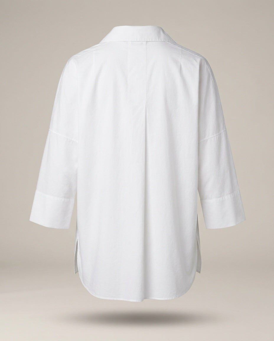 Akris Punto White Cotton Pullover Blouse - photo 2