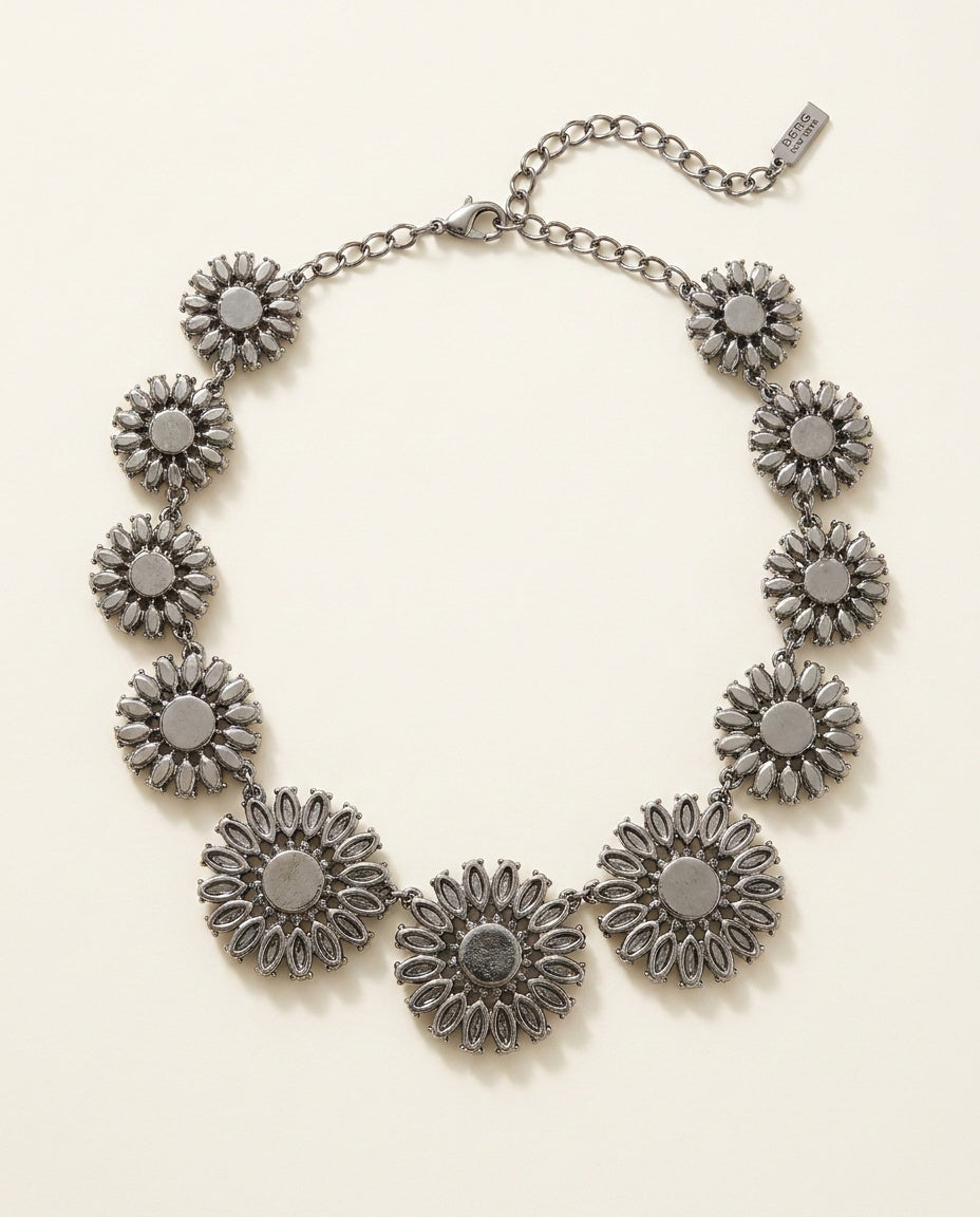 Crystal Cluster Statement Necklace - photo 2