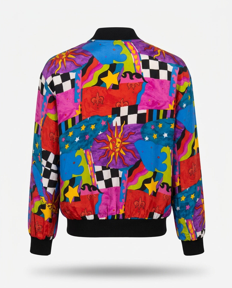 Spenser Jeremy 1990s Multicolor Silk Bomber Jacket - photo 2