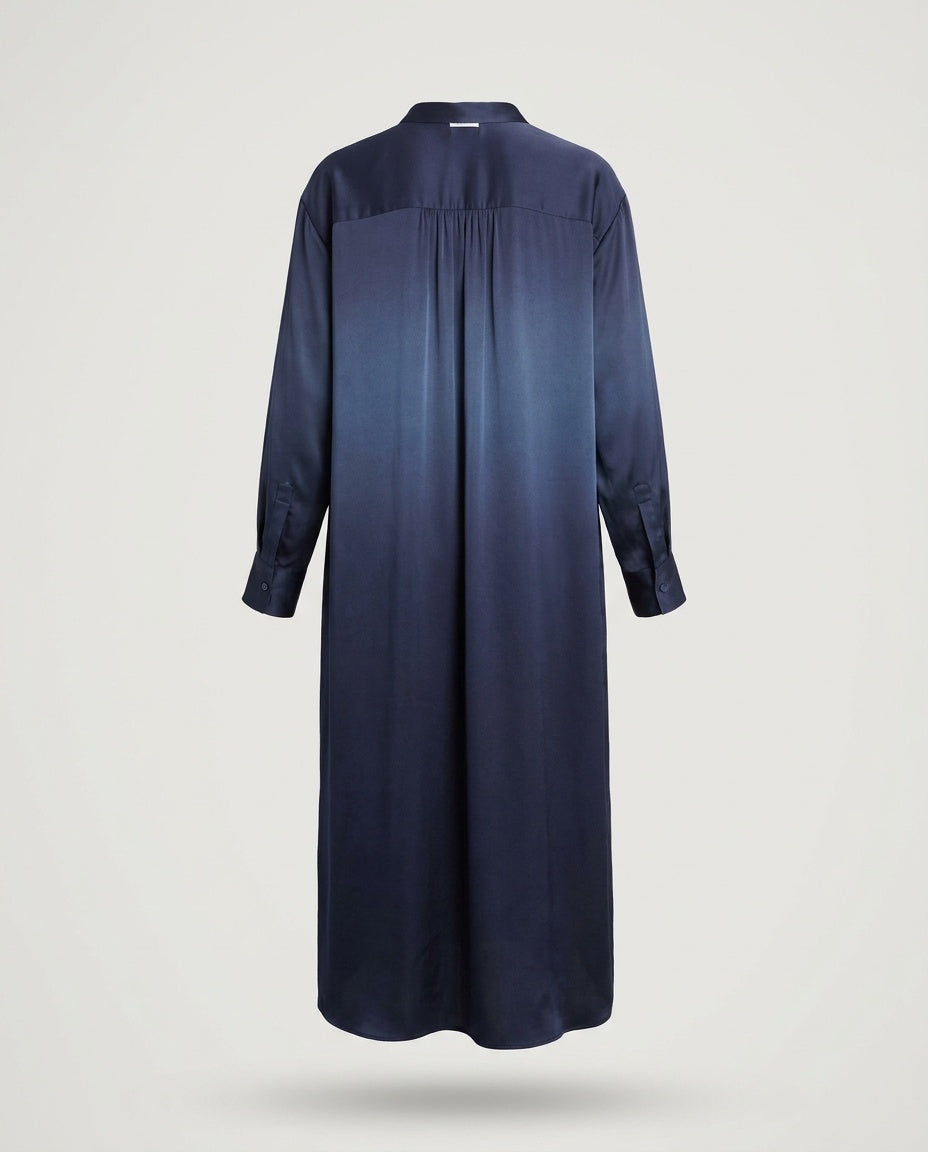 Nordstrom Navy Long-Sleeve Midi Shirtdress - photo 2