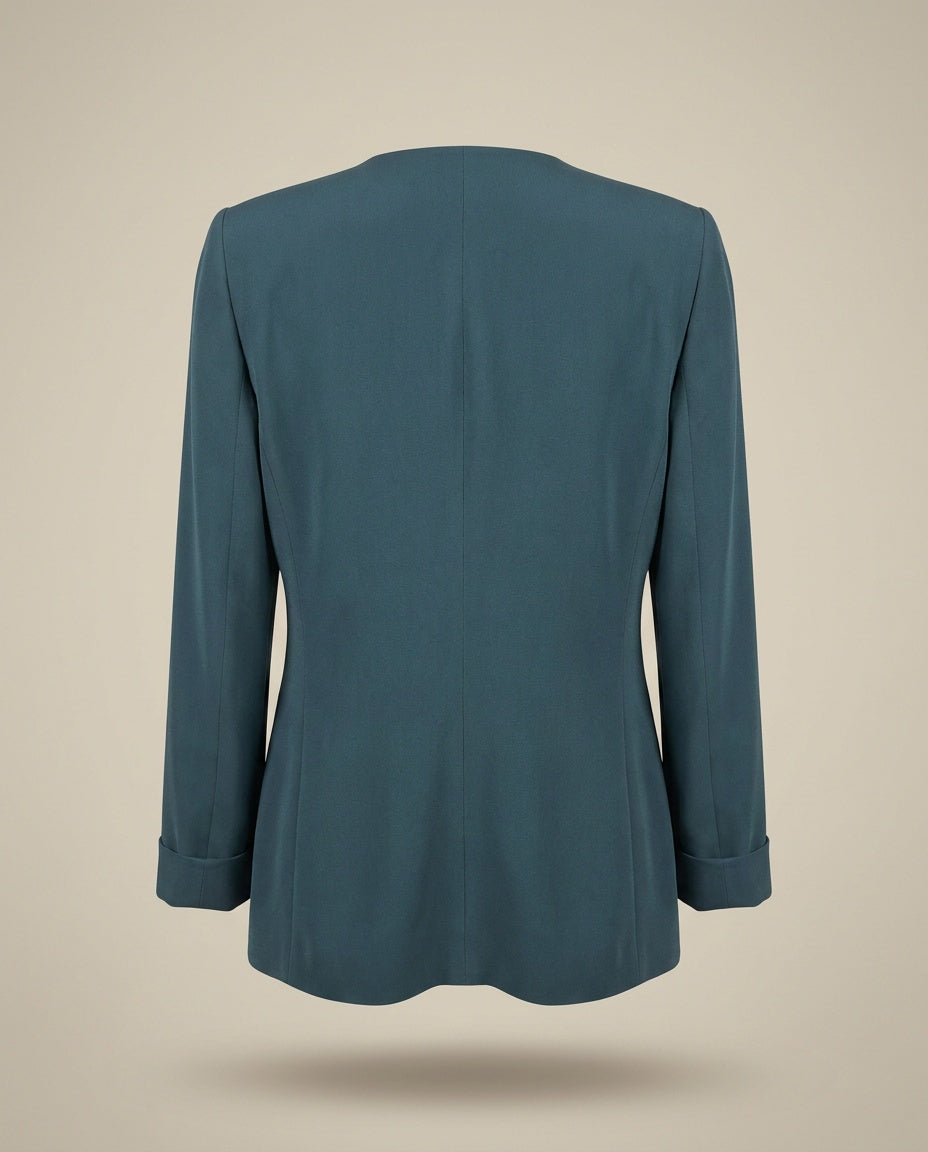 Jones New York Collarless Silk Blazer - photo 2
