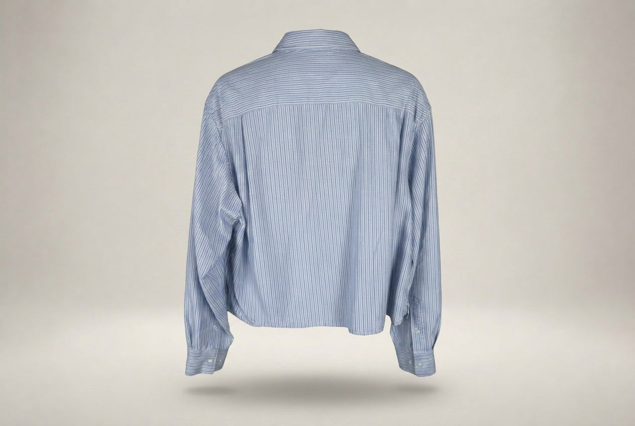 JW Anderson x Uniqlo Cropped Striped Button-Down Shirt - photo 2