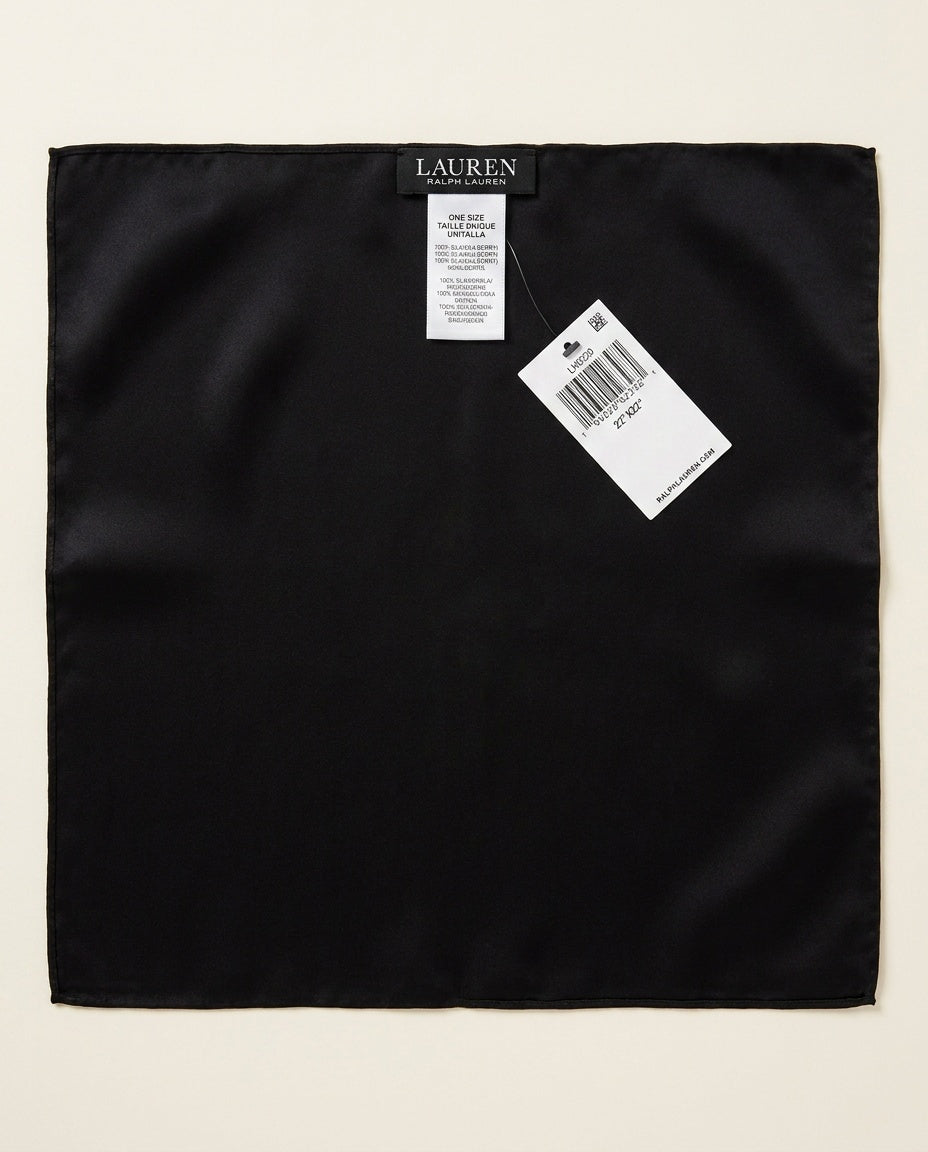 Lauren Ralph Lauren Silk Pocket Square with Tartan Heraldic Crest - photo 2