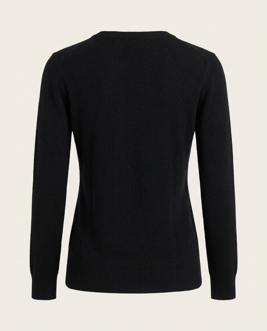 Charter Club Black/Navy V-Neck Cashmere Pullover Sweater - photo 2