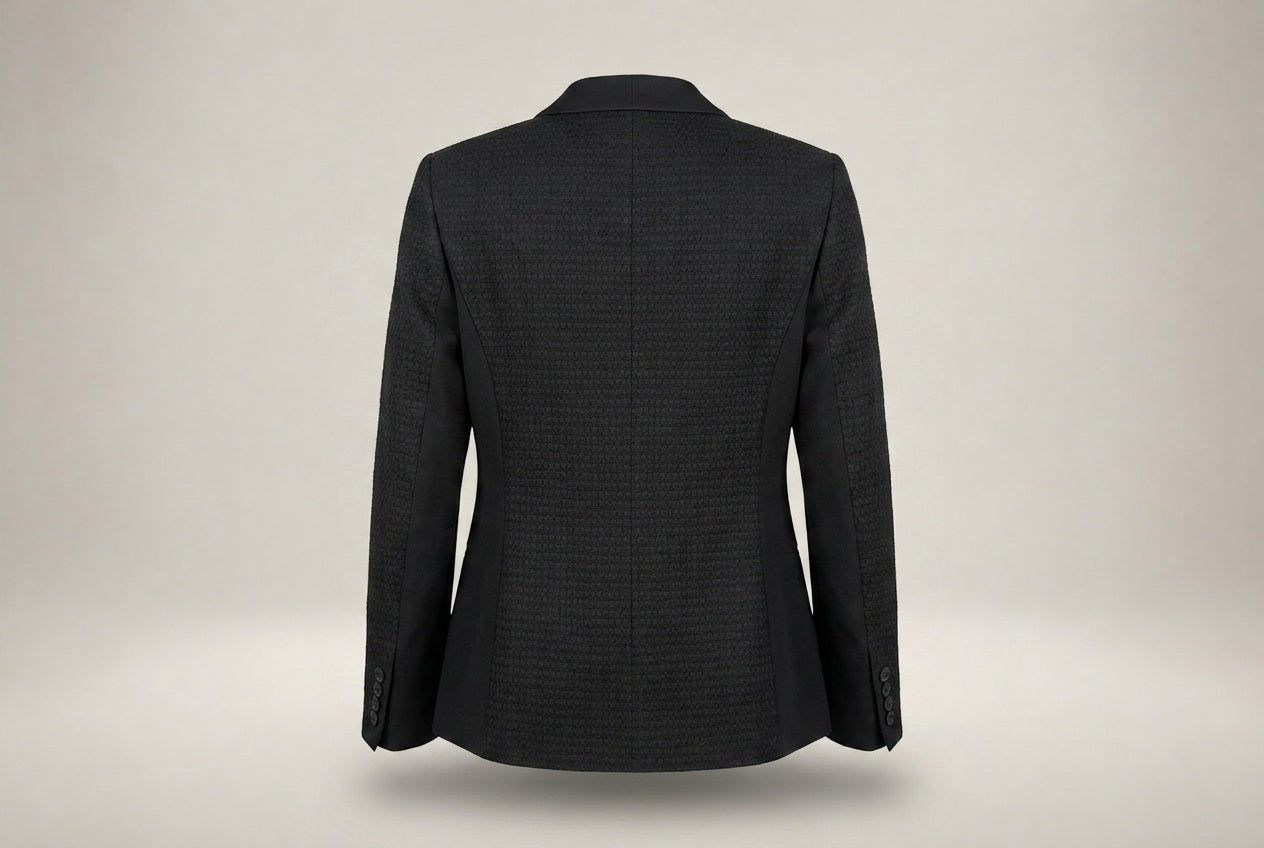 Vince Women's Tuxedo-Style Blazer in Black with Wool Contrast Panels - Size 4 - photo 2