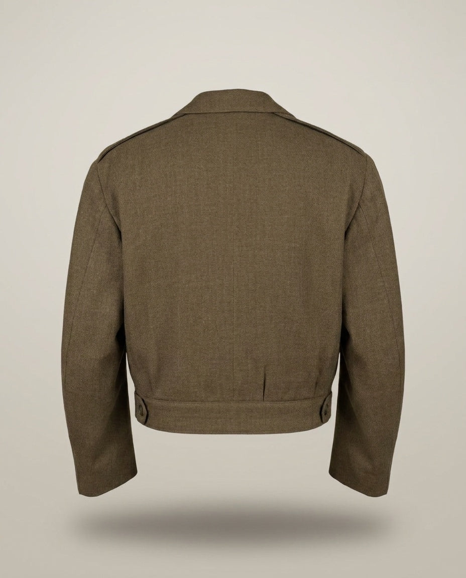Cropped Military-Style Wool Jacket by Associated Military Stores - photo 2