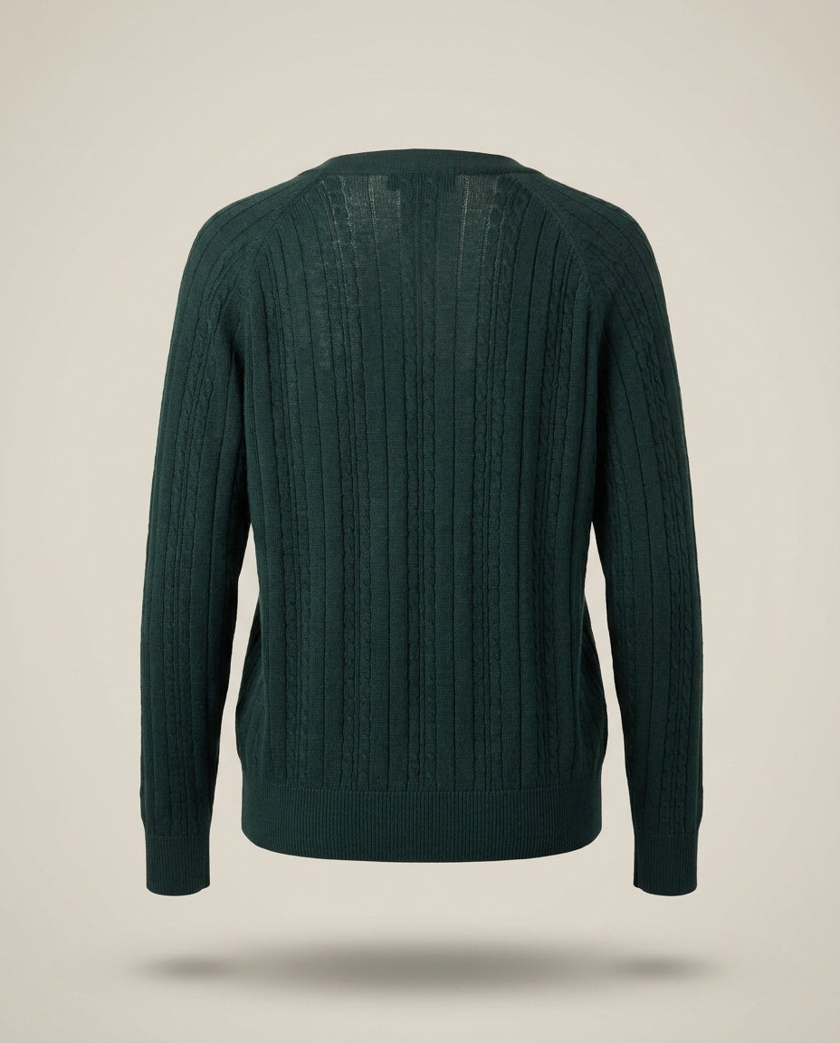 Appleseed's Dark Green Cable-Knit Cardigan - photo 2