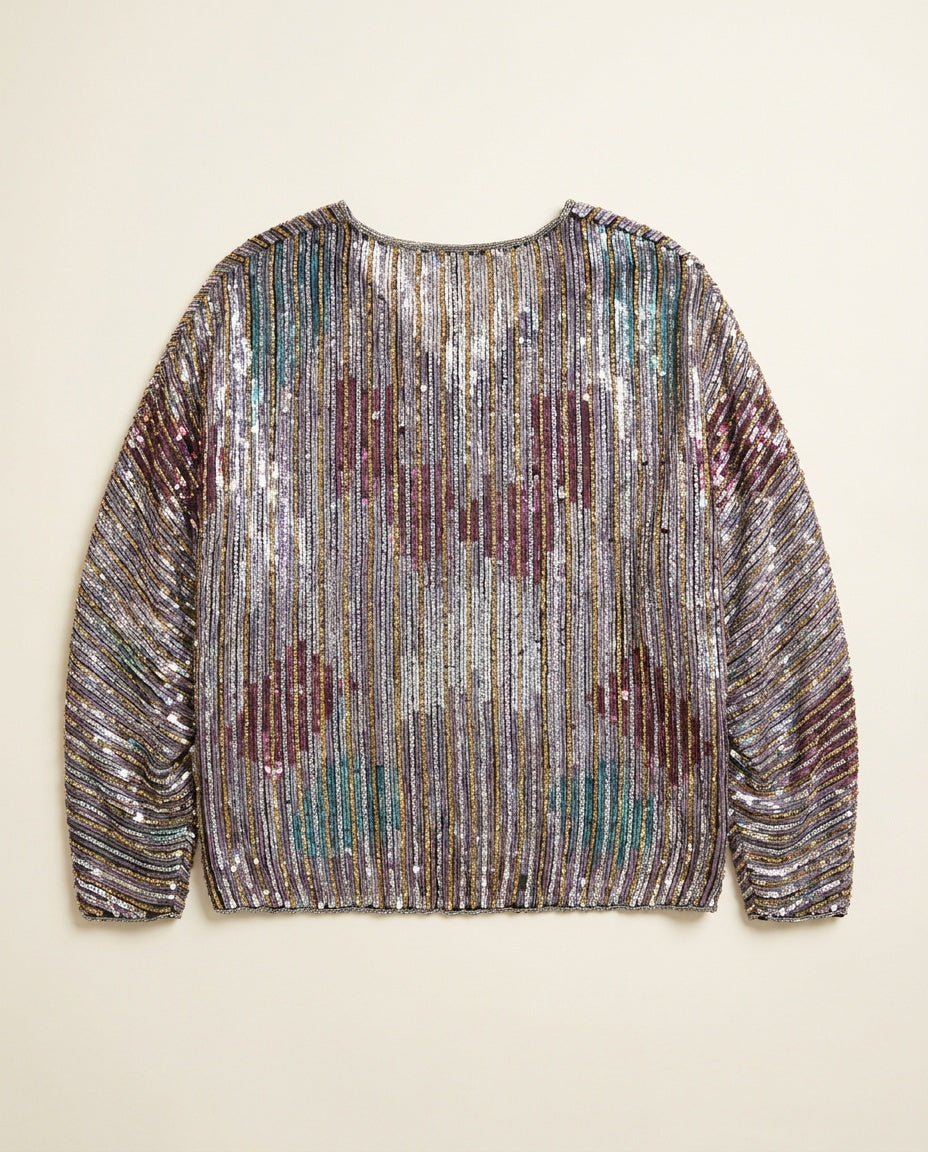 Judith Ann Creations Iridescent Sequin Top and Midi Skirt Set (S) - photo 2