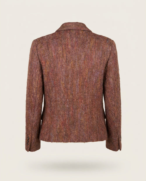 1970s Fuzzy Mohair-Blend Shawl Collar Blazer - photo 2