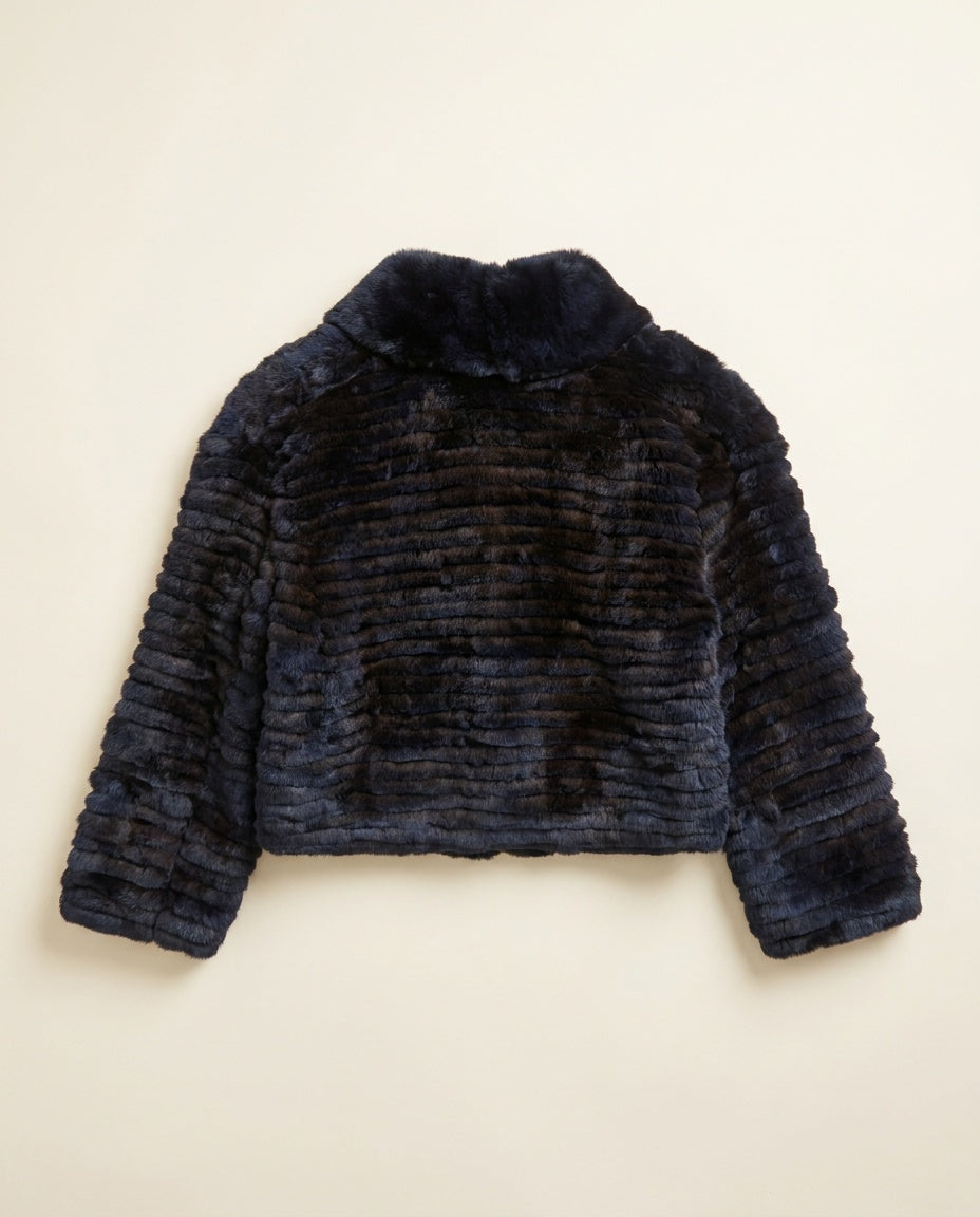 Belle Fare Cropped Rex Rabbit Fur Jacket - photo 2