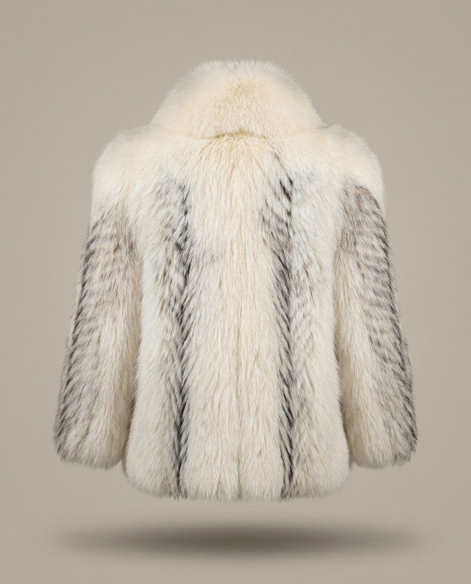 Dolores Chipain Short Fur Coat with Voluminous Collar - photo 2