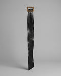 Wide Leopard-Print Belt with Pebbled Black Strap - photo 1
