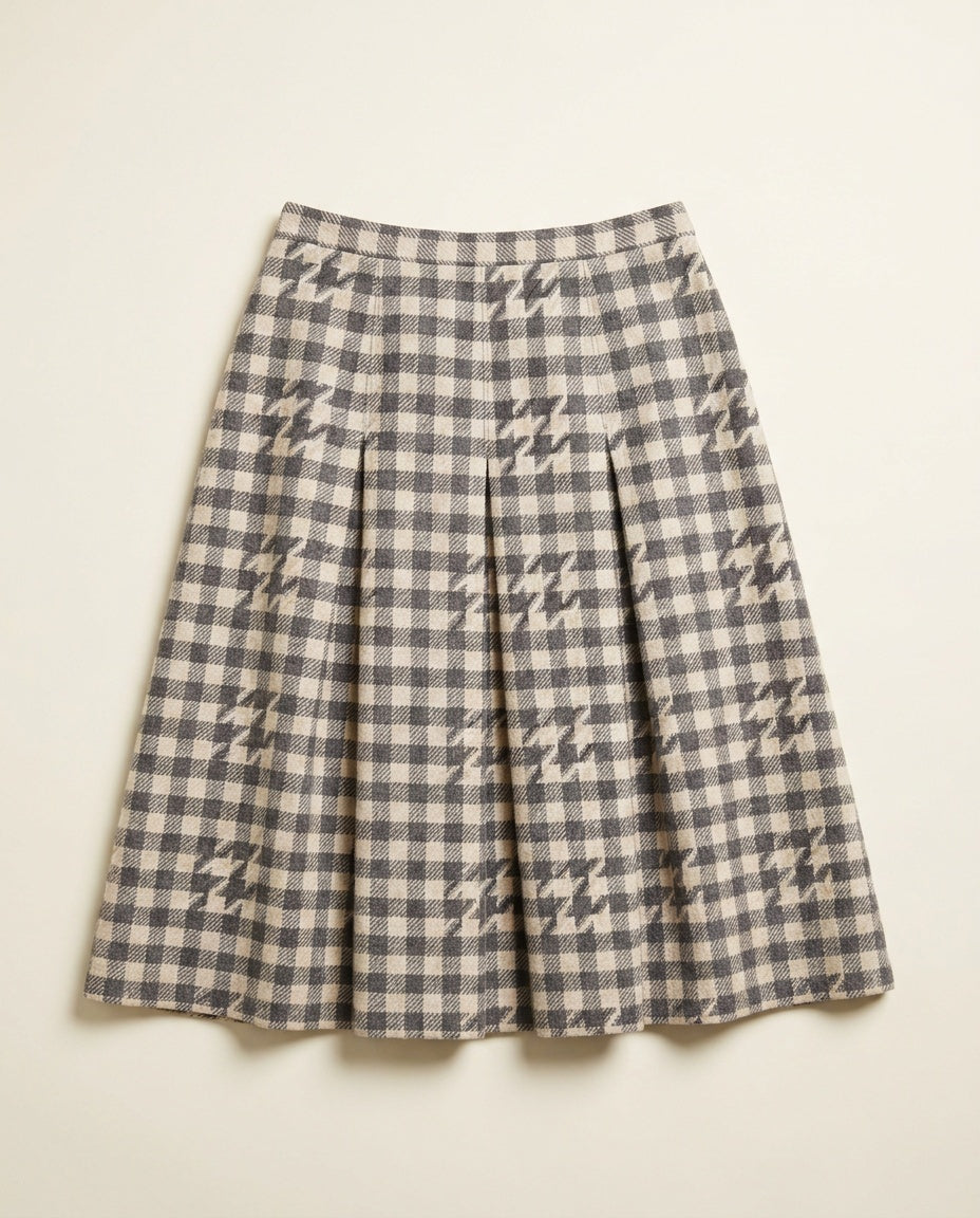 Giorgio Armani Wool-Blend Houndstooth Jacket & Midi Skirt Suit Set - photo 2