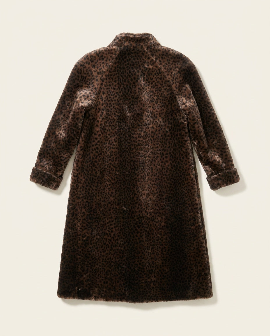 Lorovi Full-Length Faux Fur Leopard Print Coat - photo 2