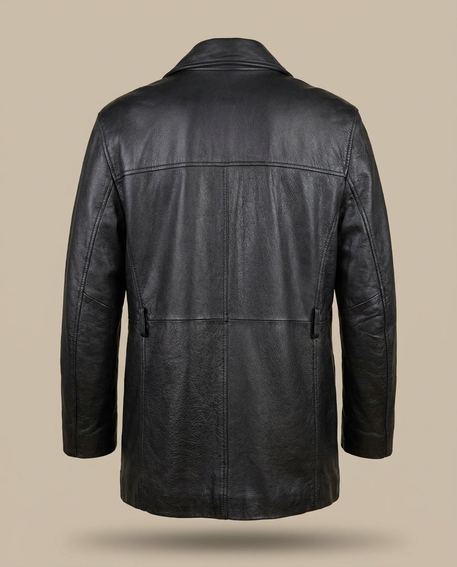 G-III Double-Breasted Leather Car Coat - photo 2
