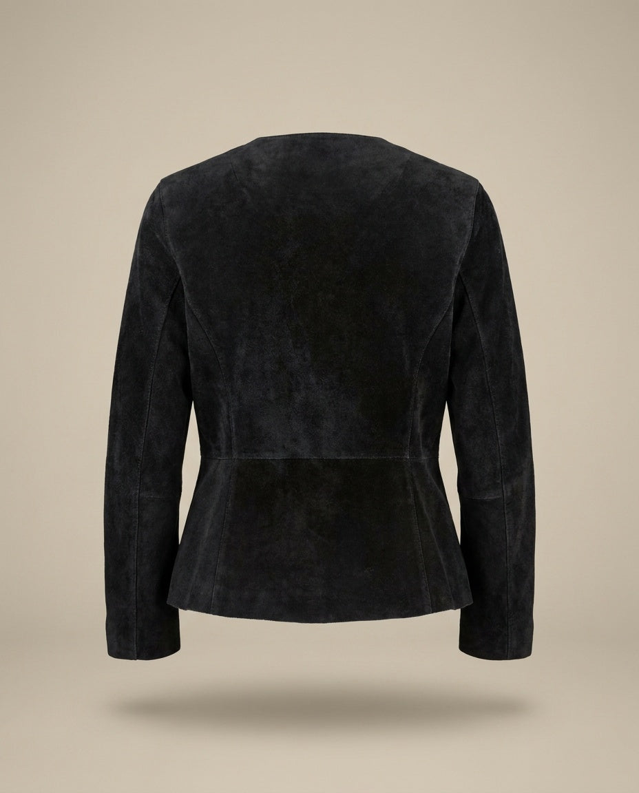 Pursuits, Ltd. Black Suede Leather Jacket Size 10 - photo 2