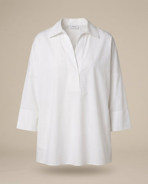 Akris Punto White Cotton Pullover Blouse - photo 1