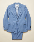 SUISTUDIO Women's Two-Piece Suit in Light Blue Organic Wool - photo 1