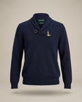 Ralph Lauren Navy Blue Shawl Collar Pullover Knit Sweater - photo 1