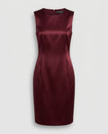 GIO'GUERRERI Deep Burgundy Satin Sheath Dress - photo 1