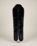 Black Fox Fur Stole - Long Narrow Silhouette with Dense Guard Hairs - photo 1