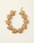Gold-Tone Leaf and Faux Pearl Link Bracelet - photo 1