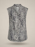 Elie Tahari Sleeveless Silk Blouse in Leopard Print - photo 1