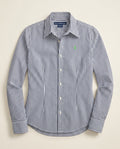Ralph Lauren Sport Navy and White Vertical Stripe Long-Sleeve Button-Front Shirt - photo 1