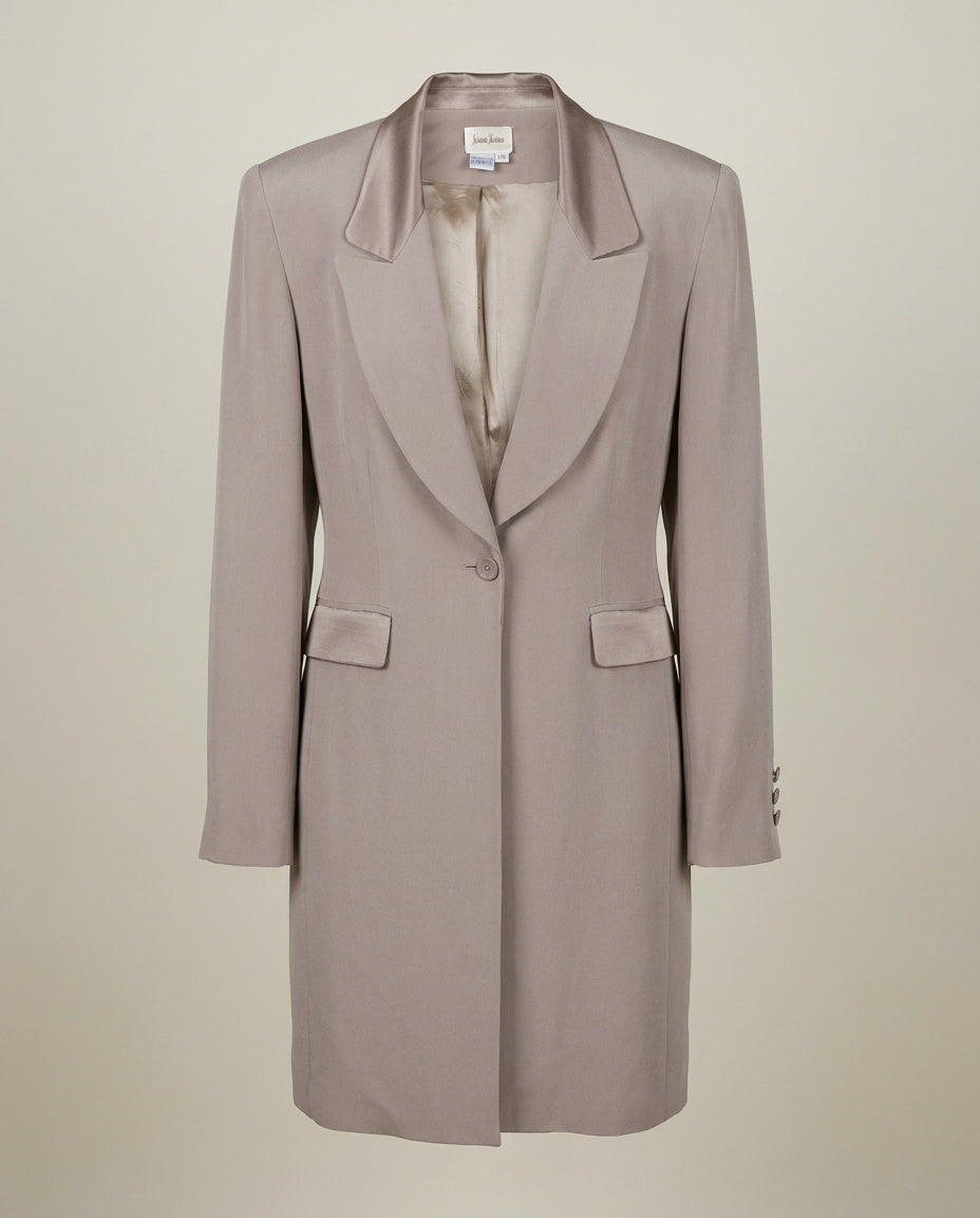 Neiman Marcus Long Silk Duster Blazer - photo 1