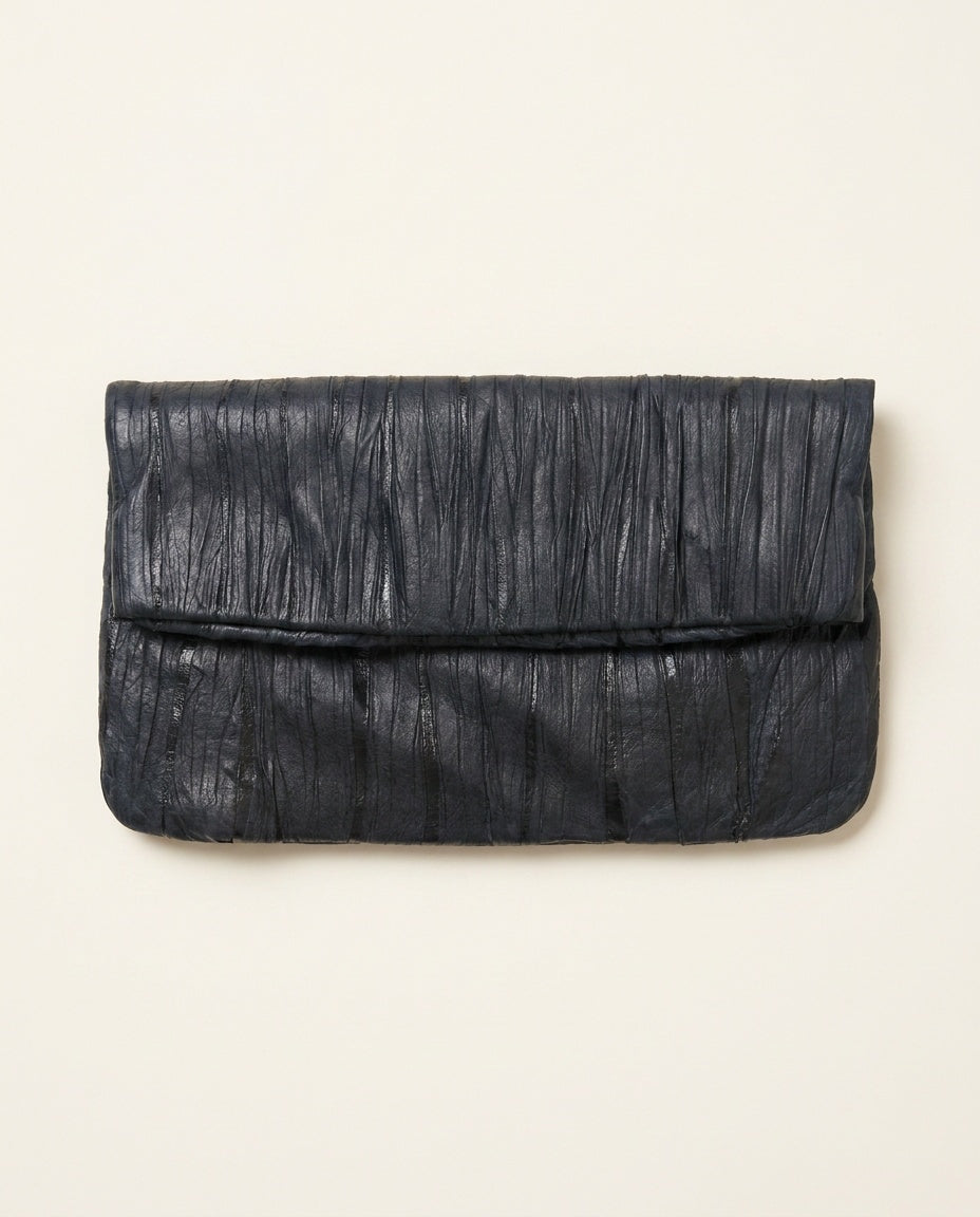 Nordstrom Ruched Leather Clutch Bag - photo 1