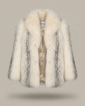 Dolores Chicago Cropped Fur Jacket with Herringbone Pattern - photo 1
