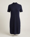 Talbots Navy Merino Wool Mock-Neck Knit Dress - photo 1