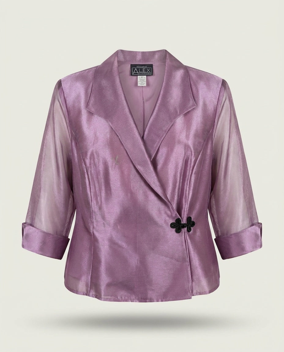 Alex Evenings Iridescent Polyester Evening Jacket, 3X - photo 1