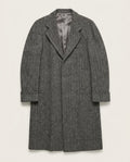 Mark Shale Wool Overcoat - Large-Scale Herringbone Pattern - photo 1