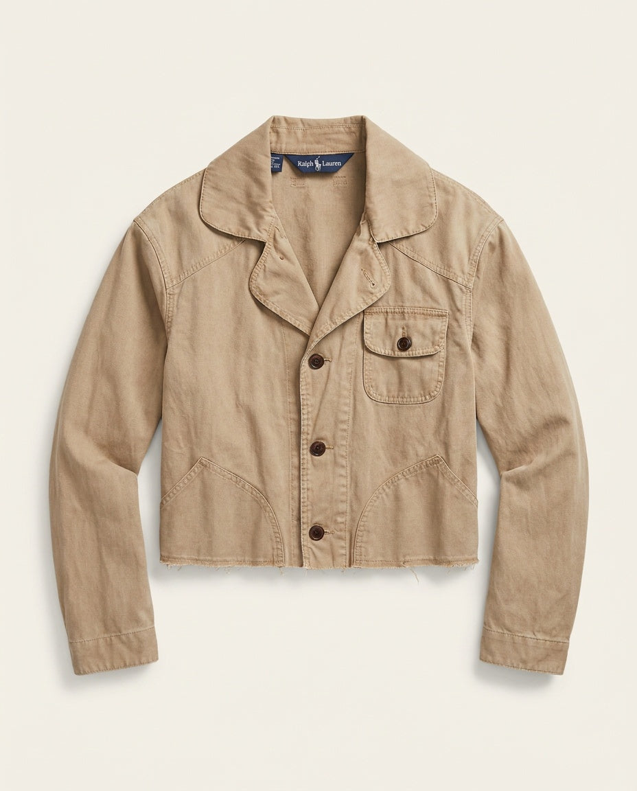 Ralph Lauren Cropped Utility Jacket Khaki/Tan/Beige - photo 1