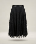 ESCADA Black Lace Midi Skirt with Floral Motif - photo 1