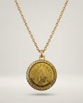 1970s-1980s Gold-Tone Coin Pendant Necklace with Eagle and Liberty Portrait - photo 1