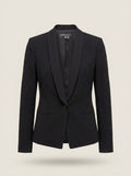 Vince Women's Tuxedo-Style Blazer in Black with Wool Contrast Panels - Size 4 - photo 1