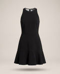 Theory Black Fit-and-Flare Mini Dress with Bonded Double Crepe Fabric - photo 1