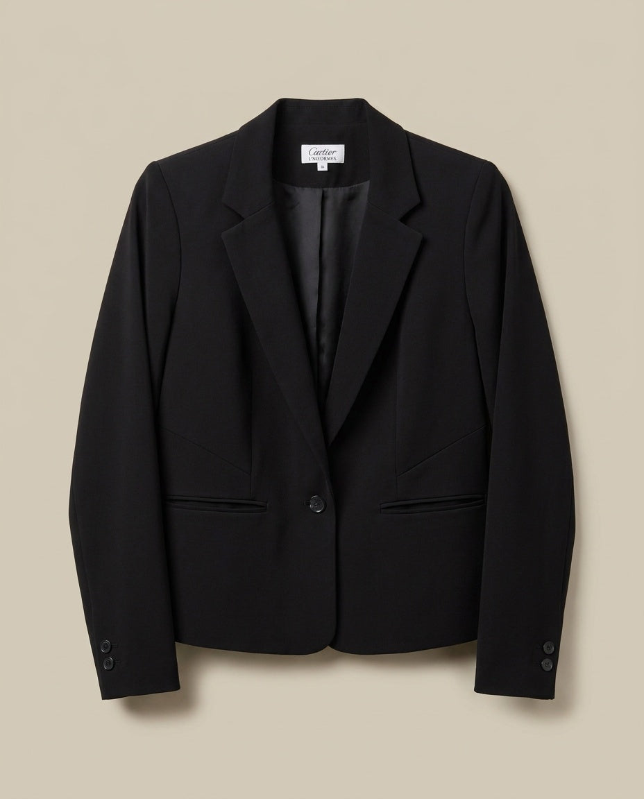 Cartier Uniformes Black Single-Button Blazer with Satin Lining - photo 1