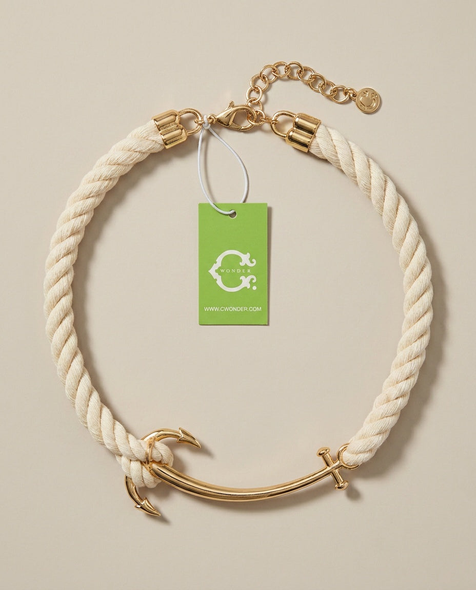 C Wonder Statement Necklace/Belt with Gold-Tone Fish Hook Hardware - photo 1
