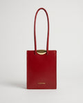 FLORIAN Structured Mini Tote in Red with Gold Hardware - photo 1