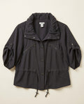 Cache 1990s Cropped Utility Jacket in Charcoal Grey - photo 1