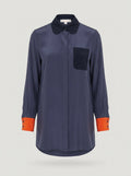 See By Chloé Longline Color-Block Silk Shirt - photo 1