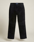 Ann Taylor Factory Store Black Suede Leather Trousers - photo 1