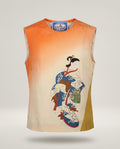 Sleeveless Silk Top with Ombre Gradient and Ukiyo-e Print - photo 1