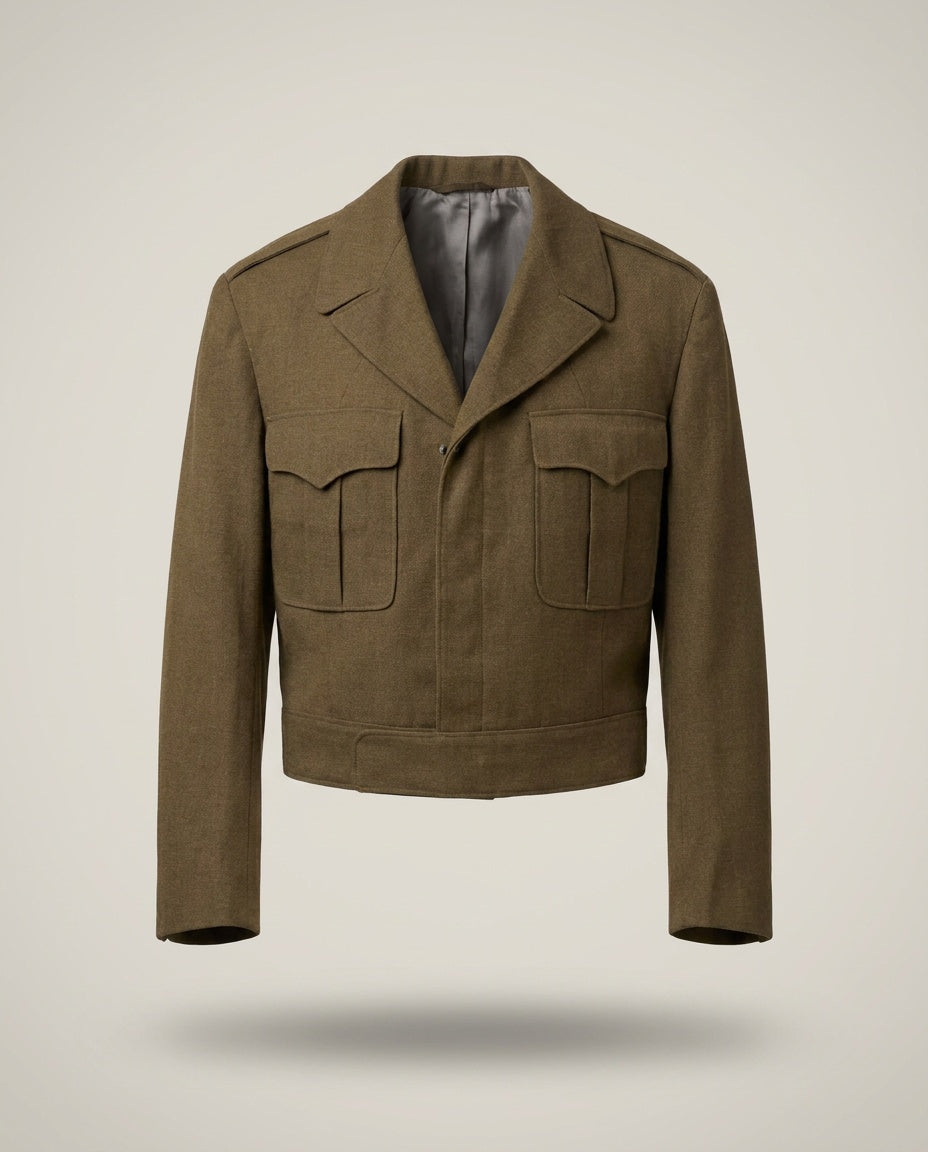 Cropped Military-Style Wool Jacket by Associated Military Stores - photo 1