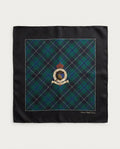 Lauren Ralph Lauren Silk Pocket Square with Tartan Heraldic Crest - photo 1