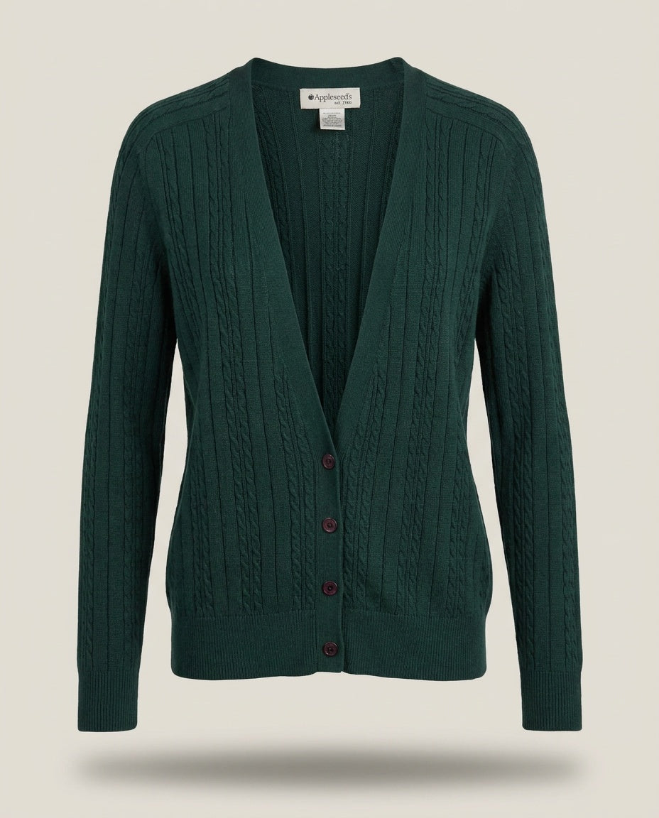 Appleseed's Dark Green Cable-Knit Cardigan - photo 1